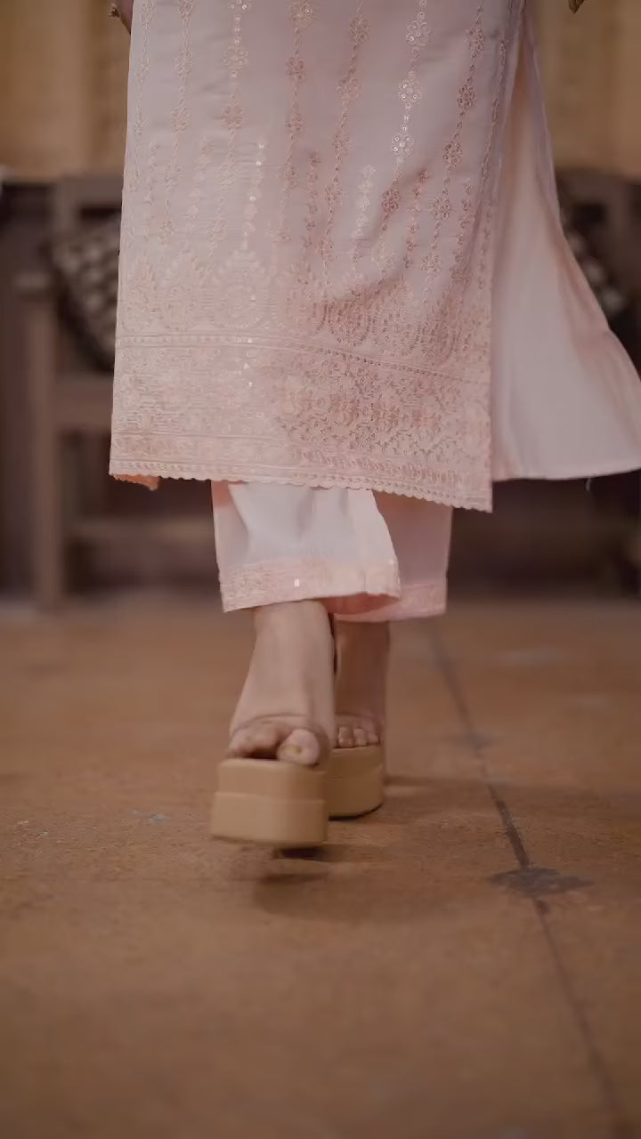 Peri Chanderi Salwar Kameez | Elegant Embroidered Festive Wear
