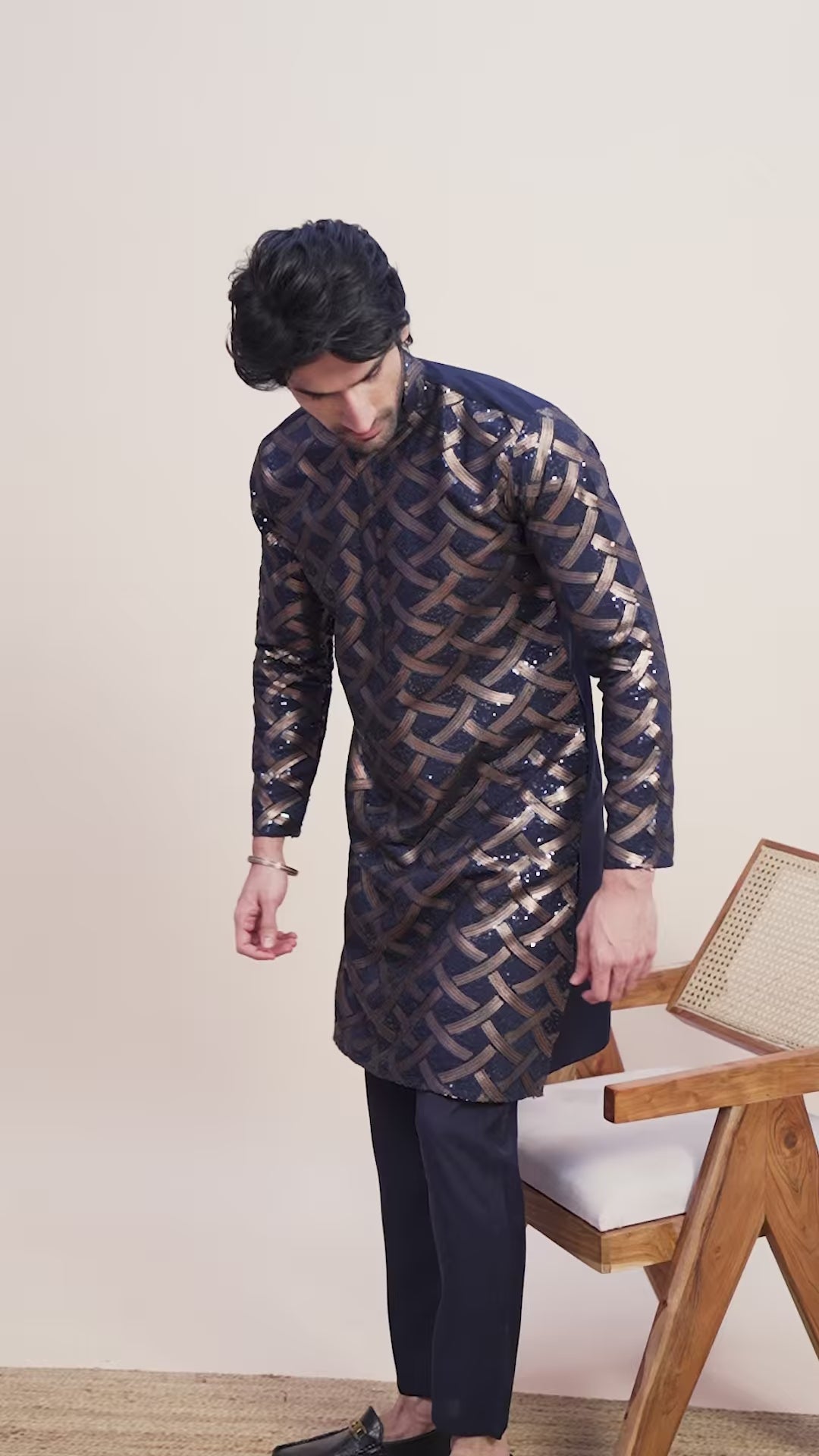 Designer Silk Kurta Fine Thread & Sequin Work | Perfect for Festive Wear