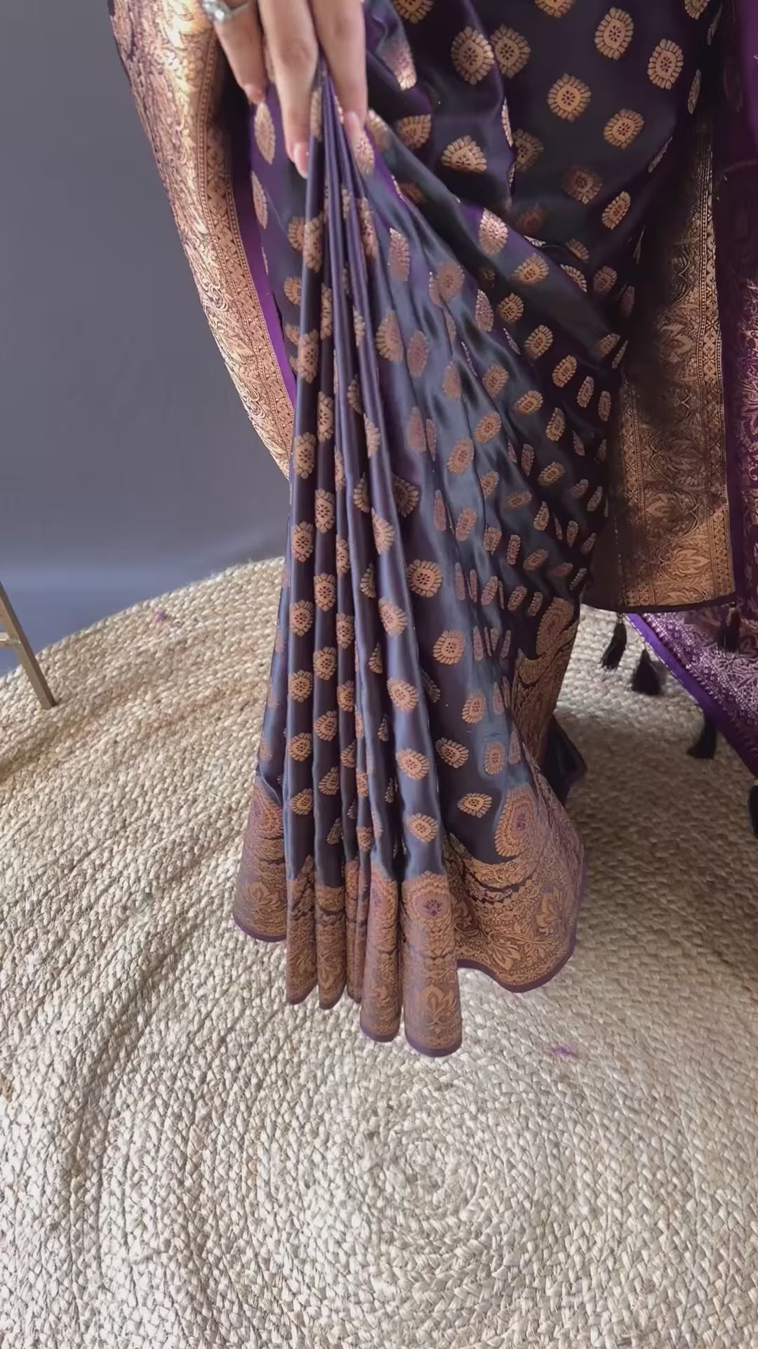 Luxurious Banarasi Satin Silk Saree | A Stylish and Sophisticated Choice