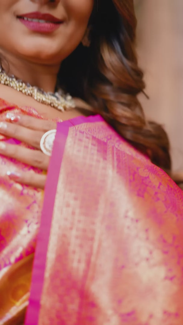 Classic Wevon Work Banarasi Silk Saree for Special Occasions