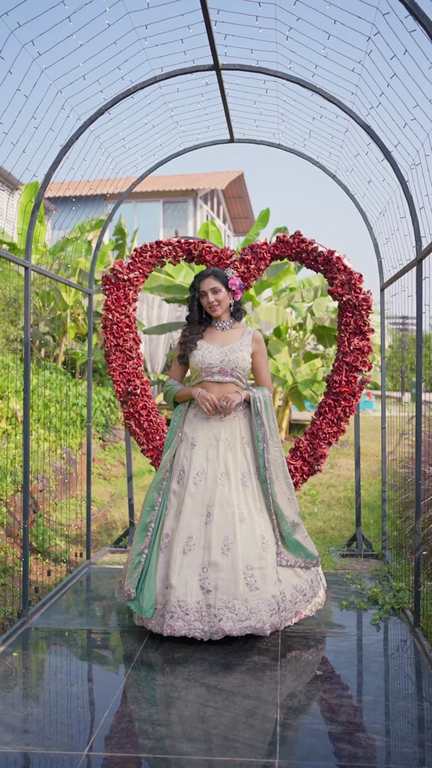 Grand purple lehenga set with shimmer