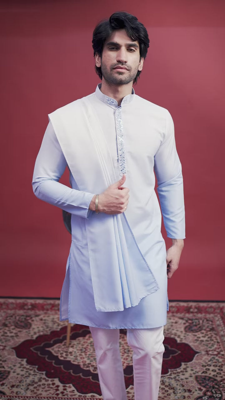Party-Ready Rayon Kurta Set | Dupatta with Stunning Mirror Embellishments