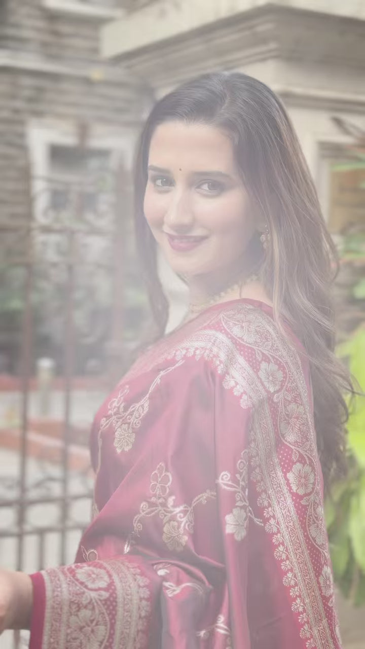 Banarasi Silk Saree Jacquard Wevon Work | Designer Jari Traditional and Wedding