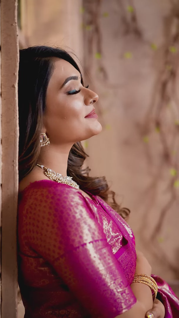 Classic Wevon Work Banarasi Silk Saree for Special Occasions