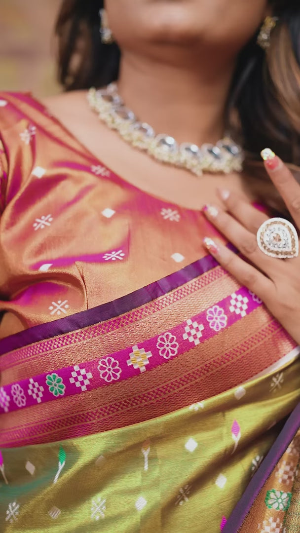 Graceful Patola Wevon Saree in Banarasi Tissue Silk