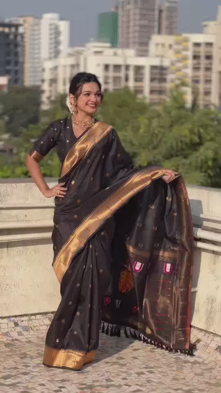 Soft Silk Saree | Wevon Paithani Vitthala Pallu Elegant Party Wear