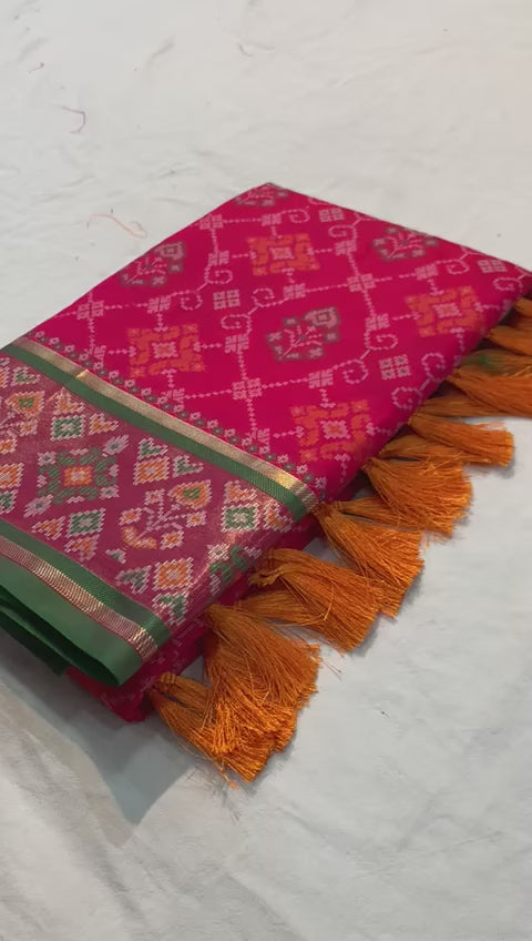 Luxurious Patola Silk Saree with | A Graceful Addition to Your Wardrobe