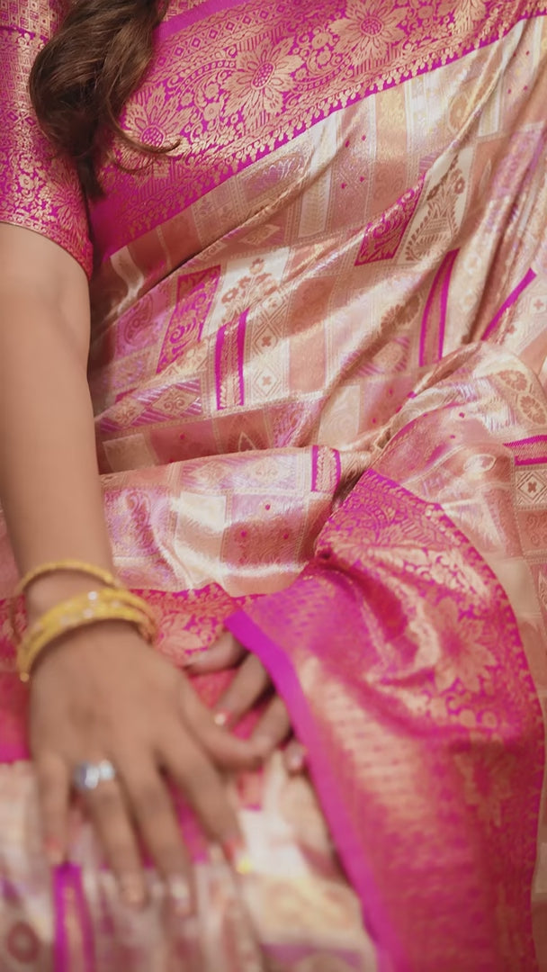 Classic Wevon Work Banarasi Silk Saree for Special Occasions