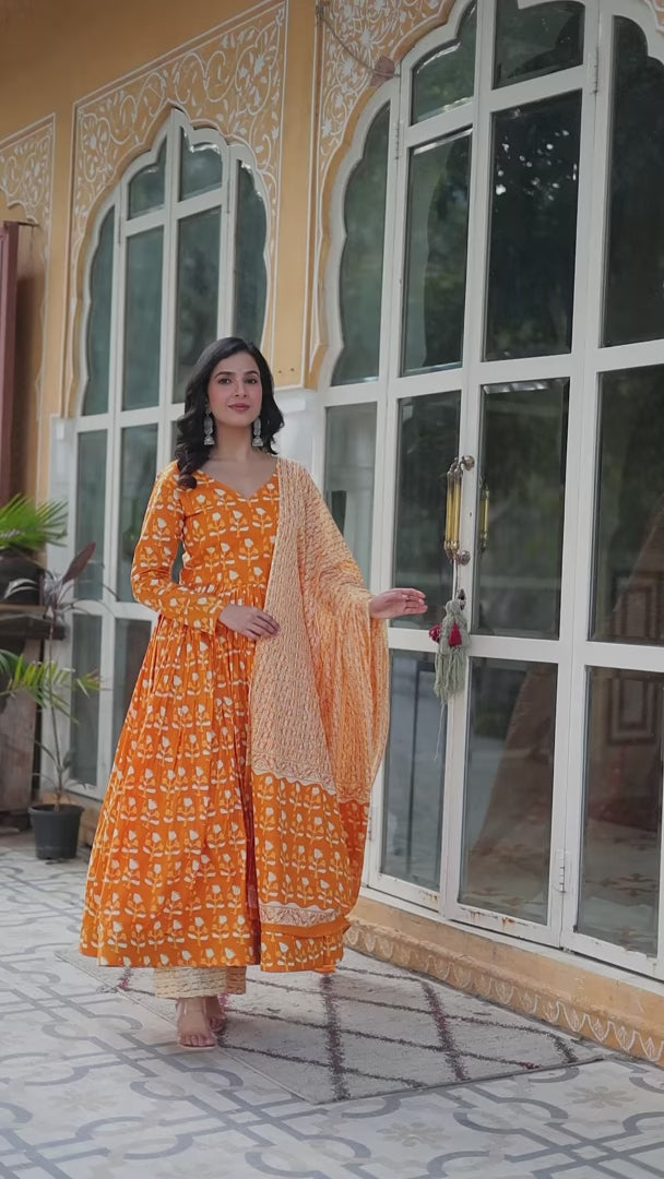 Stylish Readymade Printed Cotton Suit Set for Women – Daily & Festive Wear