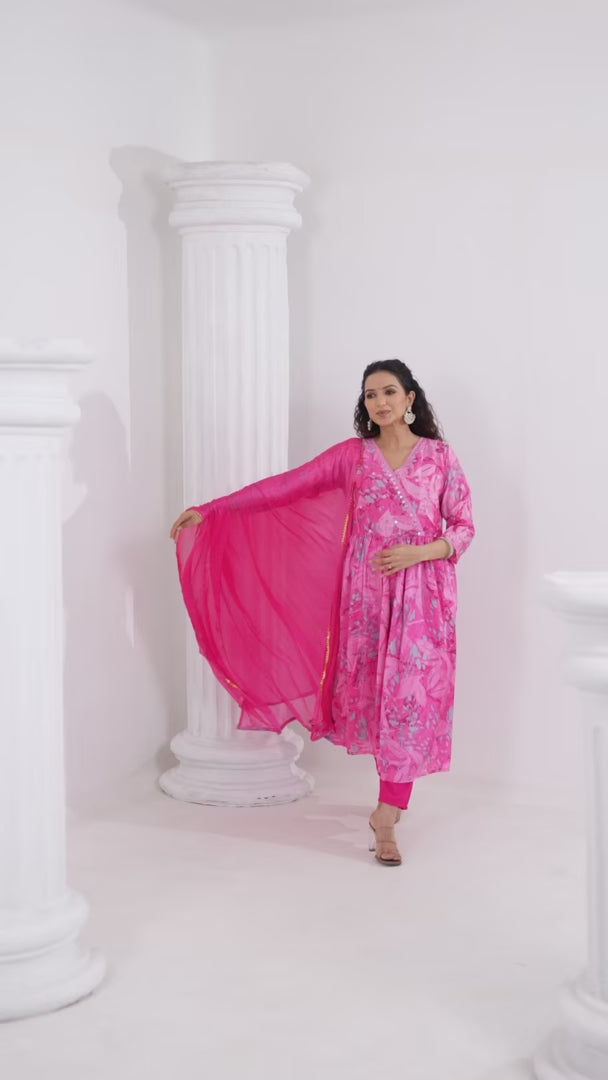 Elegant Pink Embroidered Salwar Kameez Set with Dupatta