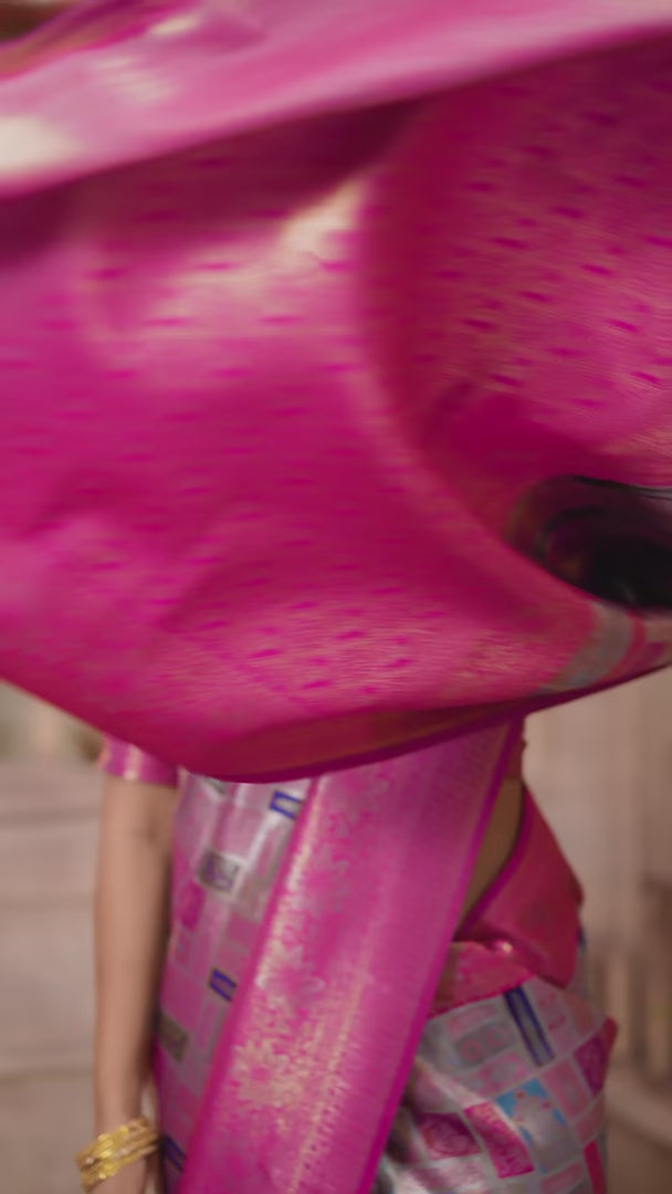 Classic Wevon Work Banarasi Silk Saree for Special Occasions
