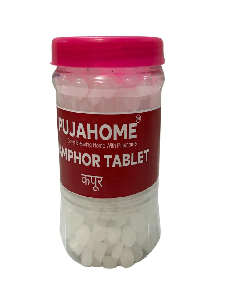 Premium Camphor Tablets | Kapur | Kapoor | Kapooram Tablets for Puja, Aarti, Havan, Meditation, Yoga Kapoor Dani, Diffuser, Air Purifier (200g)