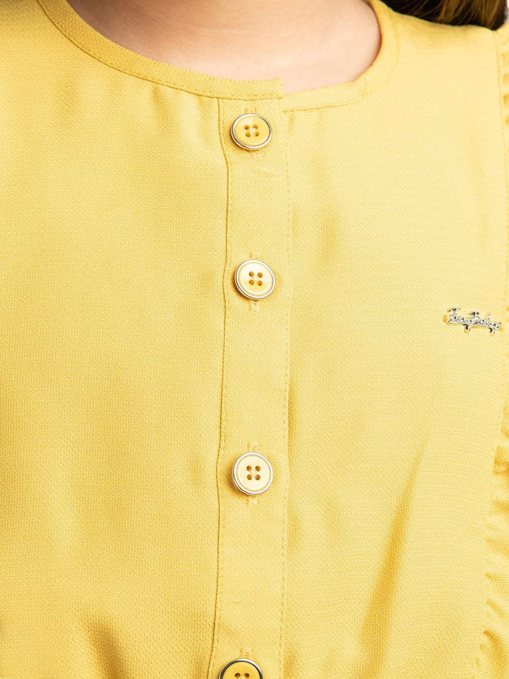 Mustard Linen Jumpsuit for Girls | Casual & Stylish Outfit