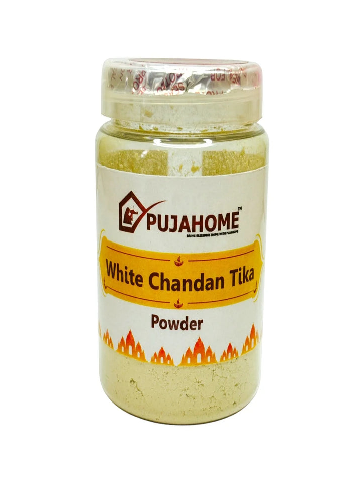 Premium White Chandan Tika Powder 100 Gram Box