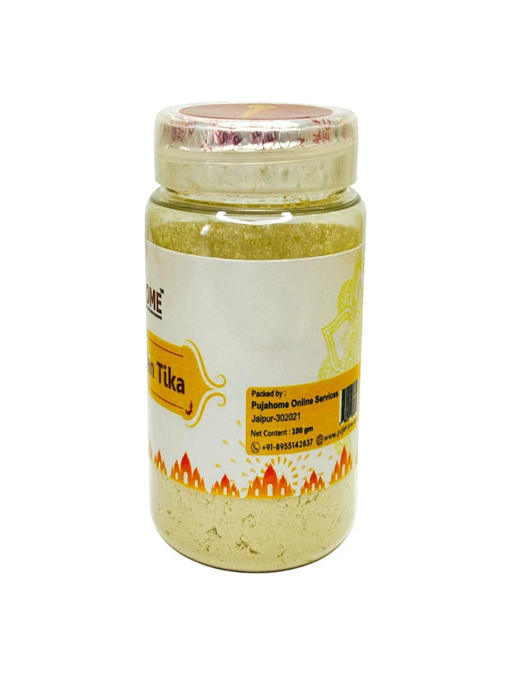 Premium White Chandan Tika Powder 100 Gram Box
