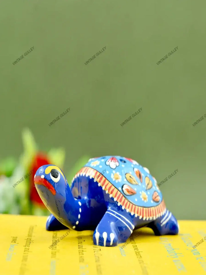 Handcrafted Metal Tortoise Agarbatti Stand | Elegant Puja Home Decor