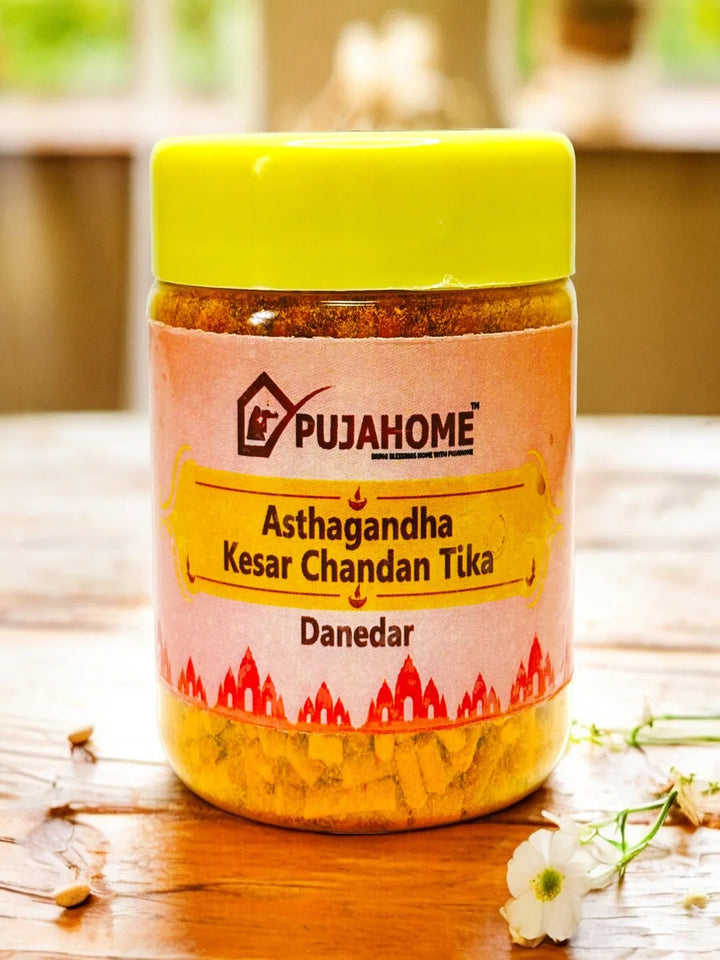 Premium Asthagandha Kesar Chandan Tika Danedar 100 Gram Box