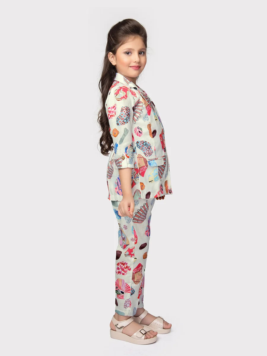 Soft Linen Pant Set | Comfortable Cream Kids Casual Outfit