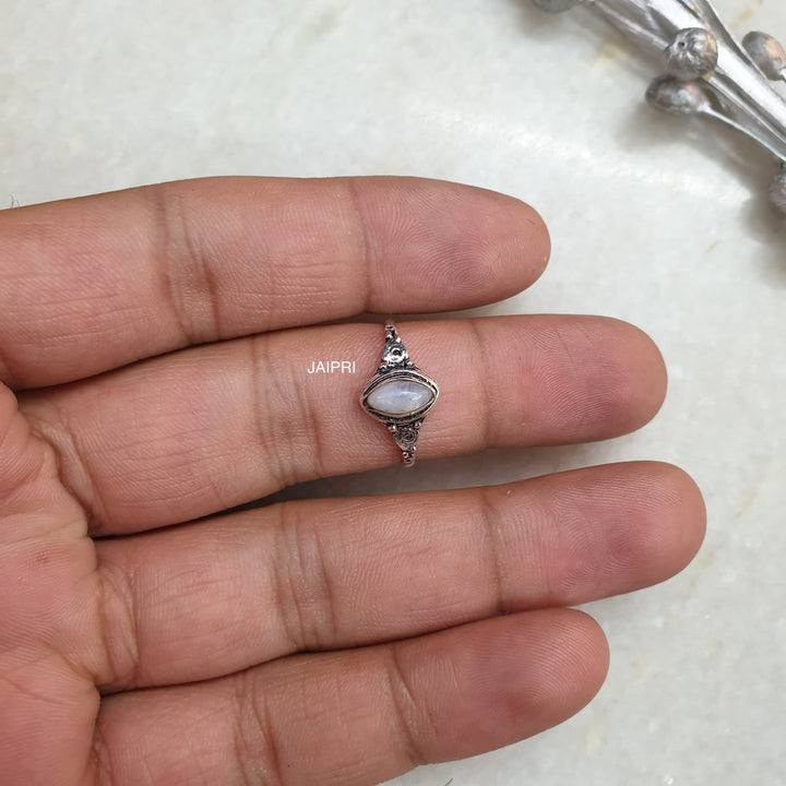 Rainbow Marquise Stone | Adjustable Handmade Ring Fashionable