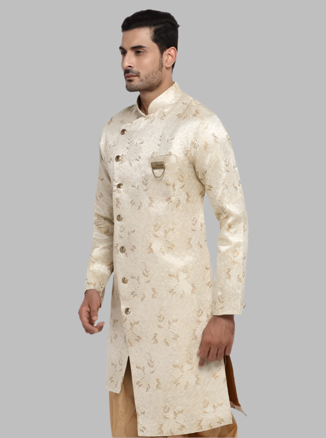 Cream & Brown Indo-Western Semi Outfit | Stylish Men’s Ethnic Wear