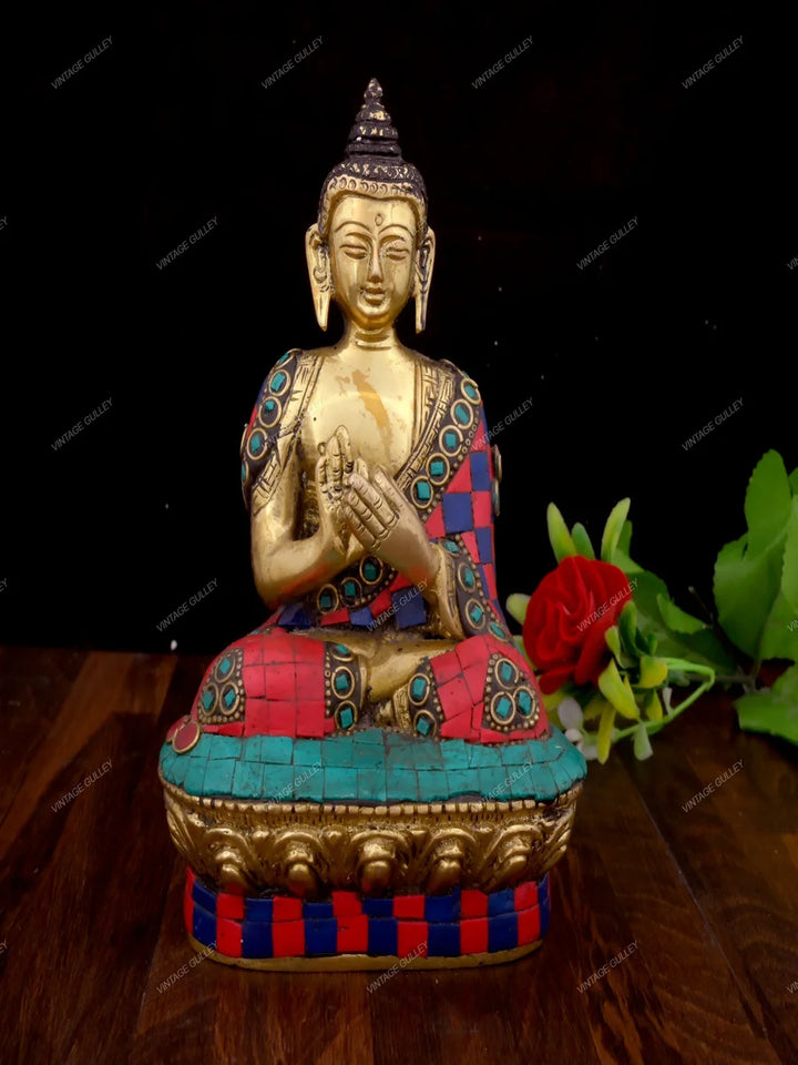 Brass Buddha Head Statue | Serene God Murtis for Tranquility & Harmony
