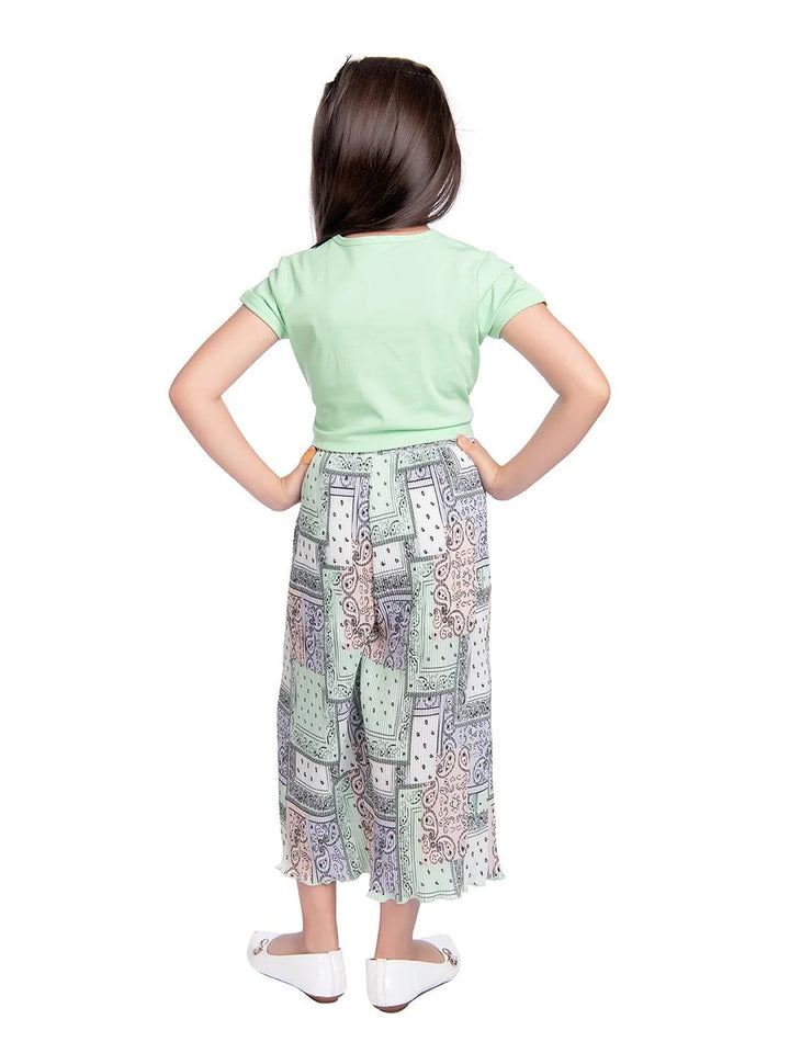 Girls' Culottes Set | Green Color Comfortable & Stylish