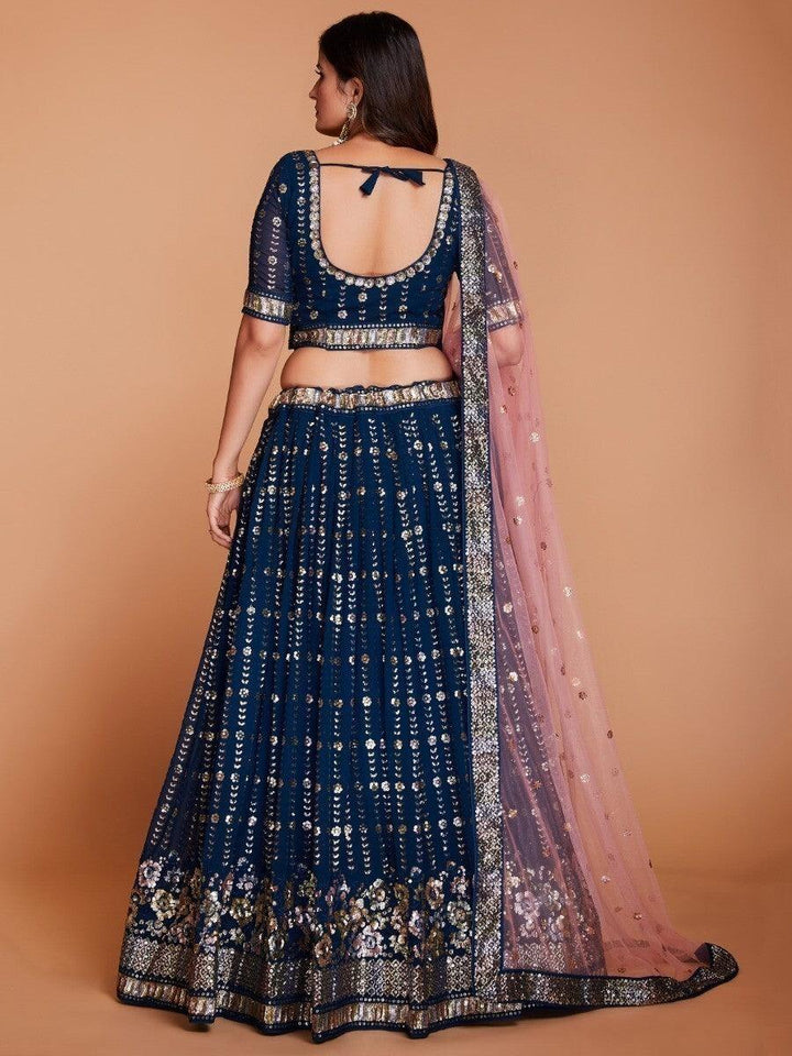 Stylish Navy Blue Lehenga Choli | Wedding & Engagement Wear