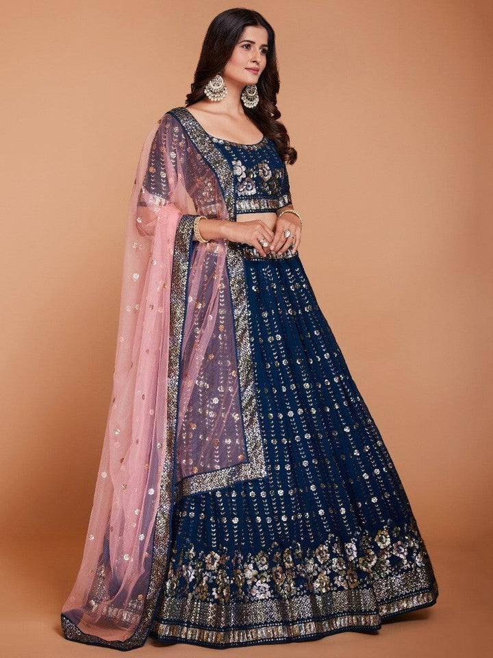 Stylish Navy Blue Lehenga Choli | Wedding & Engagement Wear
