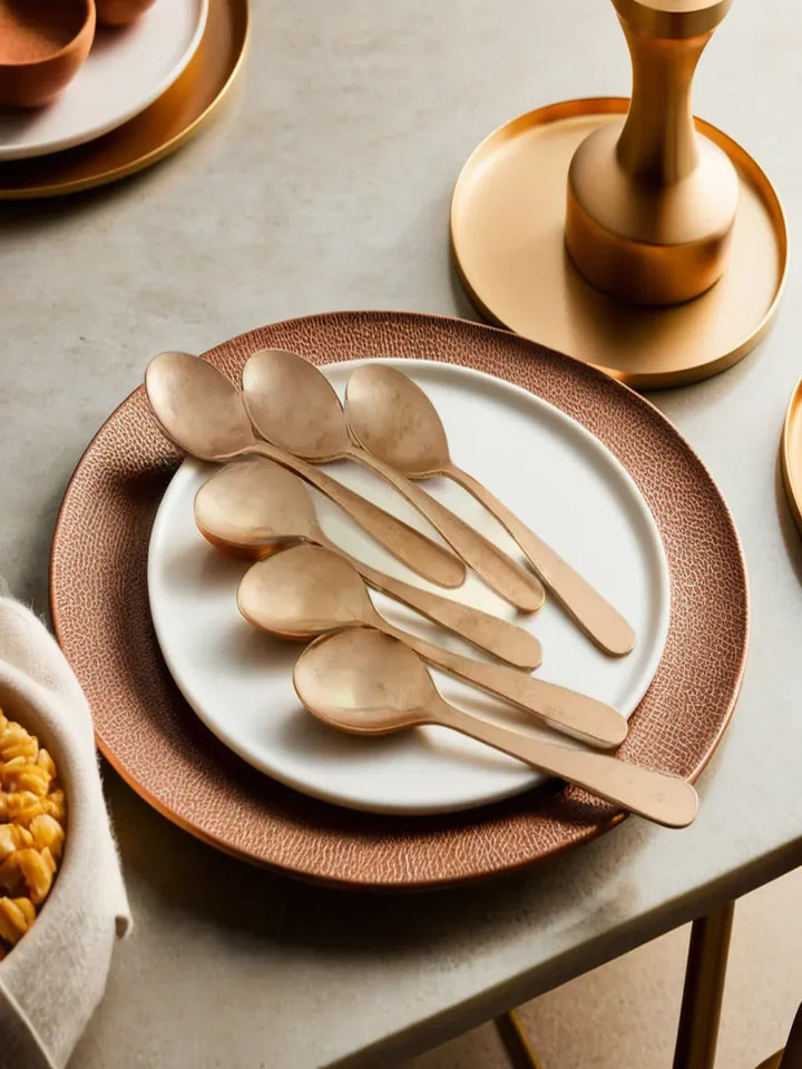 Kansa Dinner Spoons Set 6Pcs | Ayurvedic Benefits for Healthy Dining