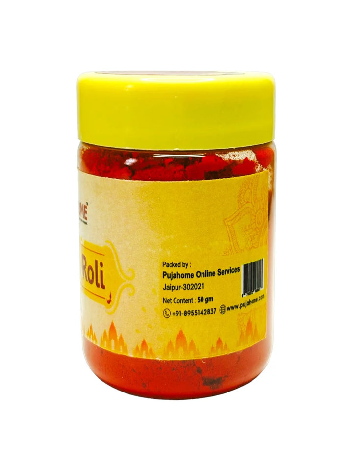 Roli Pure Haldi Kumkum - Original Puja Roli | Natural & Pure kumkum (50g)