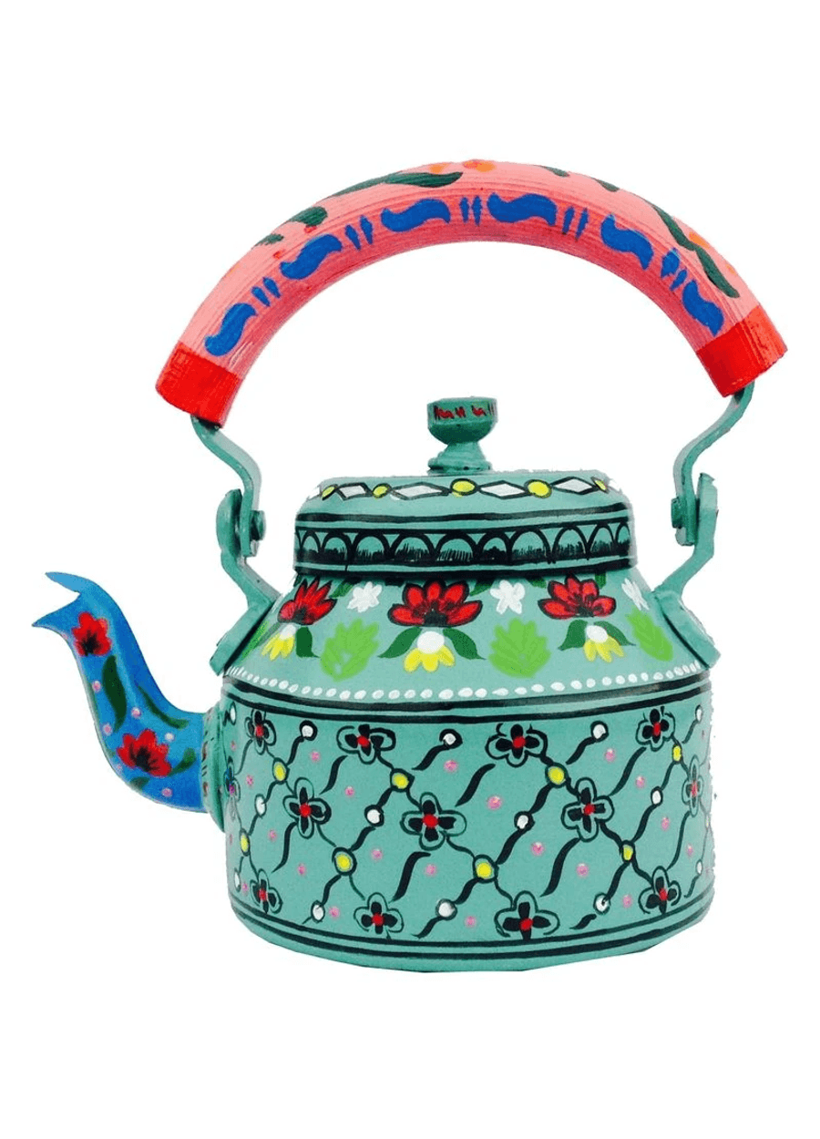 Indian Art Kettle 1L | Handpainted Tea Pot for Festive Gifting