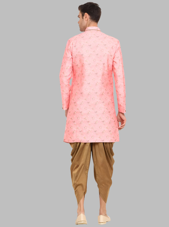 Make a statement at celebrations with the Pink Semi-Indo Western, blending traditional elements with a contemporary touch in the USA.