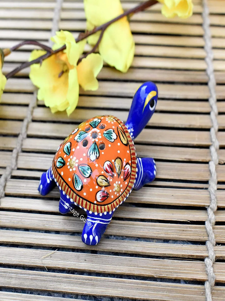 Handcrafted Metal Tortoise Agarbatti Stand | Decorative Religious Item