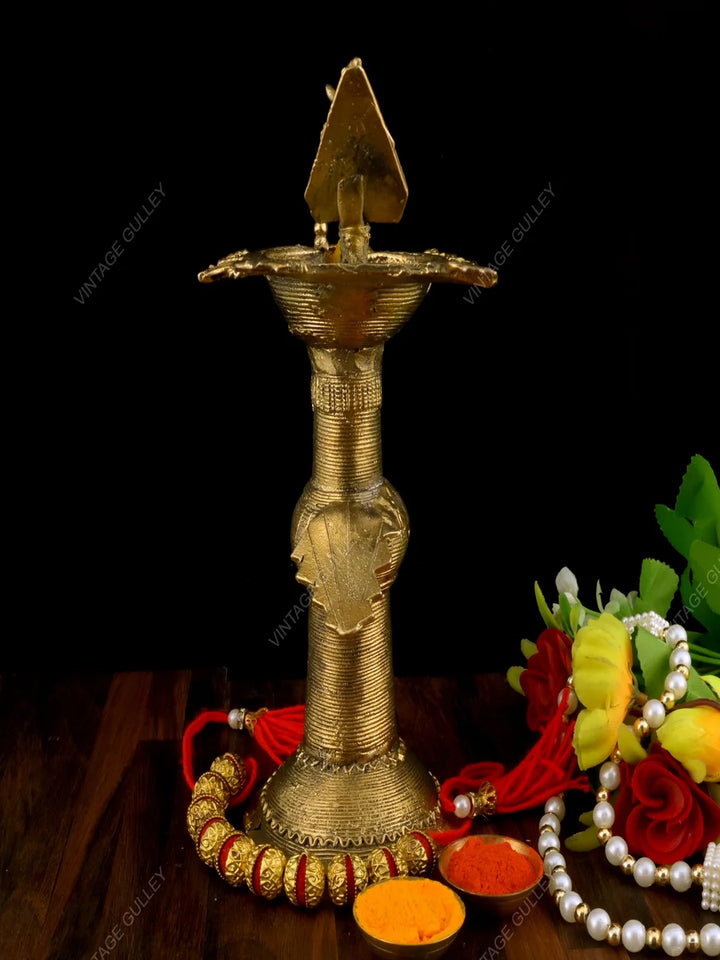 Handmade Brass Diya | Dhokra Art for Home Decor & Gifting