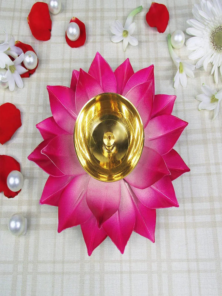 Brass Lotus Diyas for Home Decoration – Puja Akhand Diya