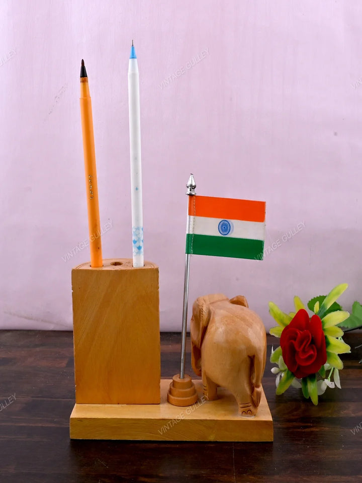Wooden Pen Stand | Elegant Desk Organizer for Gifts and Décor