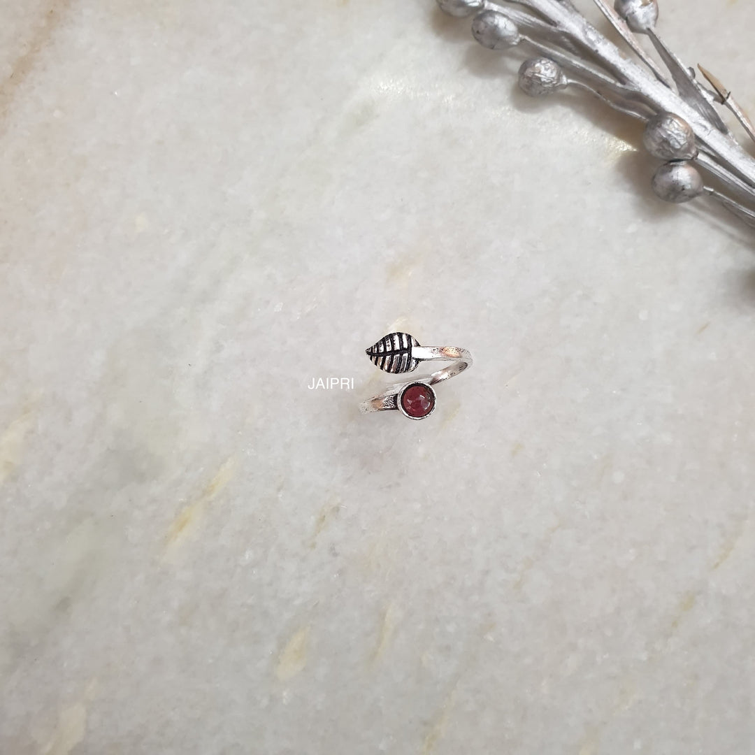 Garnet Stone | Adjustable Handmade Ring Style Statement