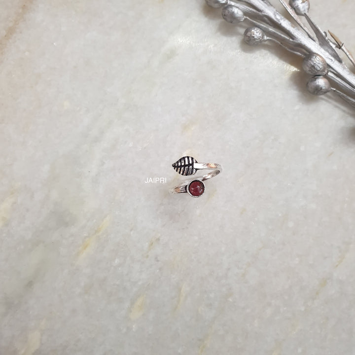 Garnet Stone | Adjustable Handmade Ring Style Statement