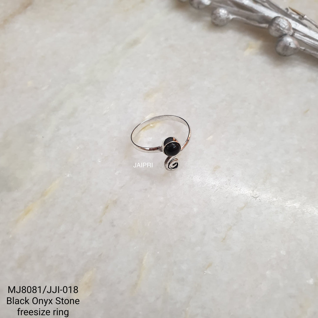Black Onyx Stone | Designer Adjustable Ring Collection