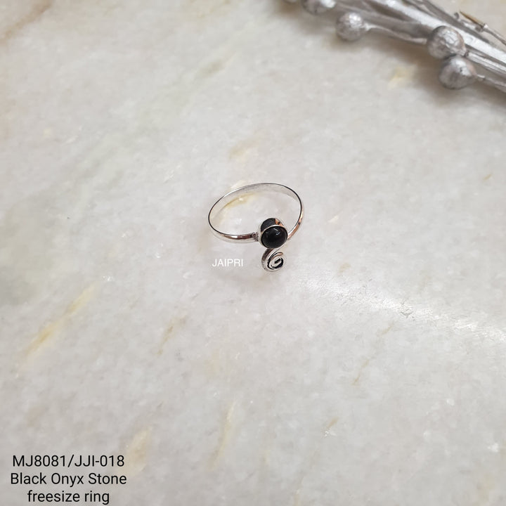 Black Onyx Stone | Designer Adjustable Ring Collection
