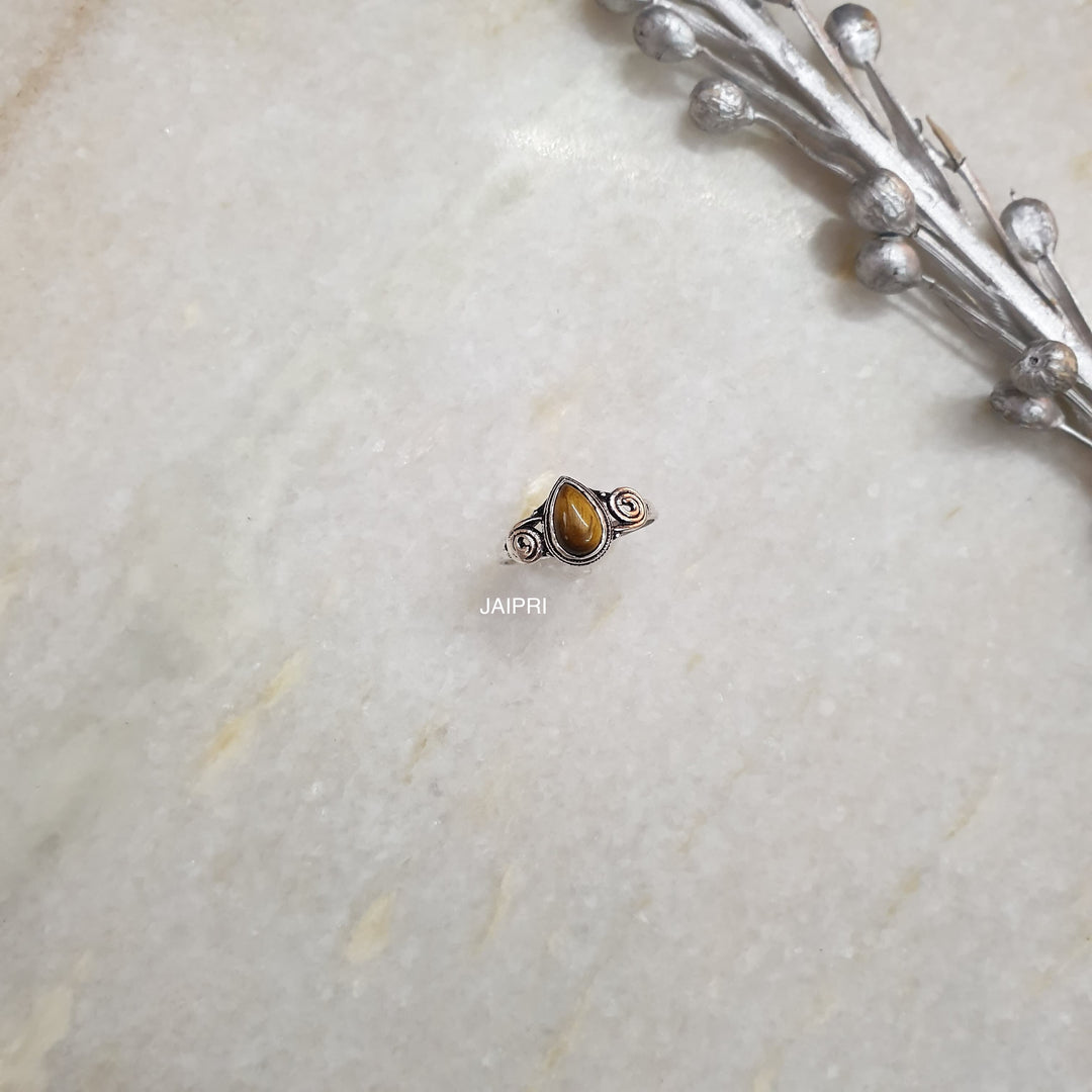Tiger Eye Drop | Stone Freesize Ring Exclusive