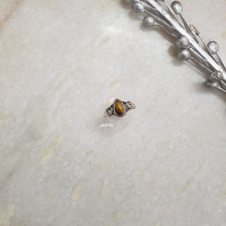 Tiger Eye Drop | Stone Freesize Ring Exclusive