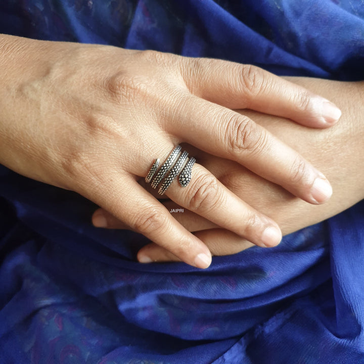 Double Layer | Snake Adjustable Ring Trendy