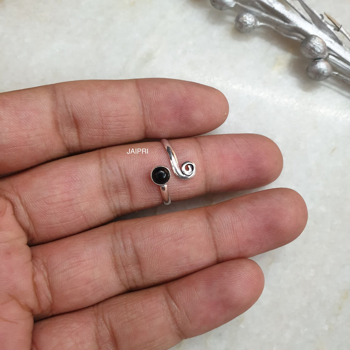 Black Onyx Stone | Designer Adjustable Ring Collection