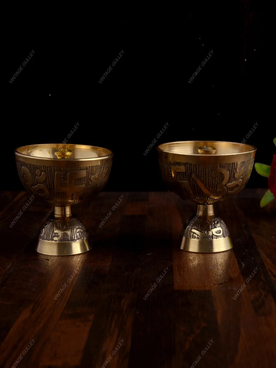 Brass Religious Diya | Handcrafted Eco-Friendly Home Decoration Piece