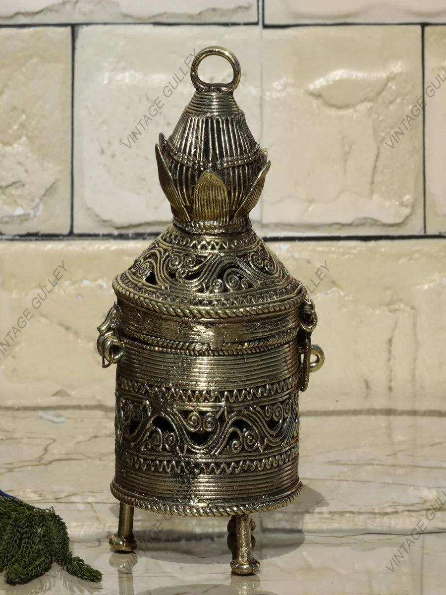 Handmade Dhokra Brass Box | Unique Decor & Jewelry Storage Solution