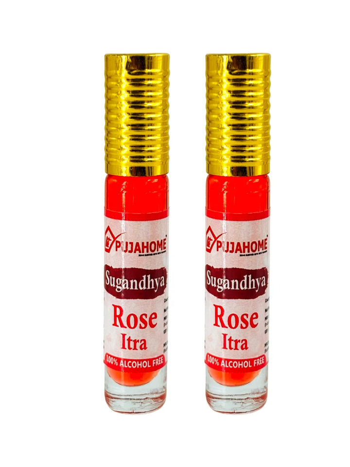 Sugandhya Rose Itra For Puja 6ML (Pack of 2)