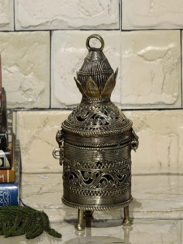 Handmade Dhokra Brass Box | Unique Decor & Jewelry Storage Solution