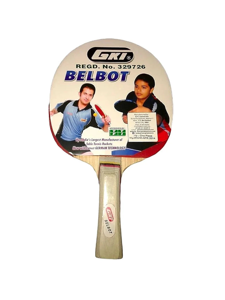 GKI Belbot Wood Table Tennis Racquet, Multicolor