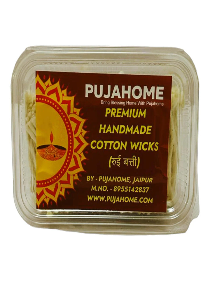 Handmade Comber Long Cotton Wicks, Lambi Cotton Batti Box for Diwali Puja, Pack of 1000 Wicks
